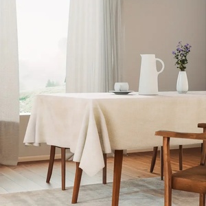 Custom Solid Color Linen Kitchen Table Cloth Runner Luxury Fabric Wholesale Custom Size 100% Linen <b>Tablecloths</b> Wedding for Hotel - Product Image 5