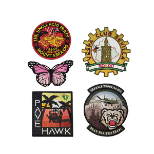 Sắt-on vải các bản vá lỗi thân thiện với môi thêu Phù Hiệu với hoa hình dạng nhạc rock & xe máy <span class=keywords><strong>Motif</strong></span> cho quần áo mũ & mũ - Product Image 1