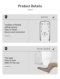 Logo personalizzato nero e biancoerogatore <span class=keywords><strong>doccia</strong></span> ricaricabile da 1200 ml <span class=keywords><strong>Dispenser</strong></span> <span class=keywords><strong>sapone</strong></span> da bagno a parete - Product Image 6