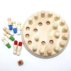 CHRT Parent-Child Interaction Toy Wooden Color Memory Match Stick Chess Game Funny Block Board Game For Boys And Girls