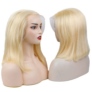 Perruque <span class=keywords><strong>Bob</strong></span> en Cheveux Humains Ondulés Lisses et Soyeux Couleur 9A 613 avec Dentelle Suisse HD et Cheveux <span class=keywords><strong>de</strong></span> Bébé - Product Image 4