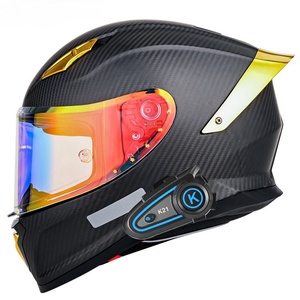 Dot được phê duyệt sợi <span class=keywords><strong>Carbon</strong></span> Full-Face Racing Mũ bảo hiểm với cho <span class=keywords><strong>Bluetooth</strong></span> cho tất cả các mùa Điều kiện Mới - Product Image 4