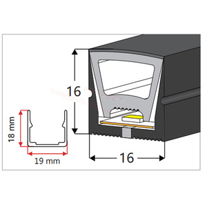 Nuovo <span class=keywords><strong>Tubo</strong></span> <span class=keywords><strong>Neon</strong></span> Flessibile per Striscia LED da 10mm, Angolo di Fascio <span class=keywords><strong>120</strong></span> Gradi, <span class=keywords><strong>Tubo</strong></span> <span class=keywords><strong>Neon</strong></span> Flessibile Nero - Product Image 3