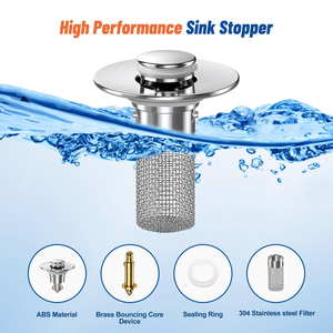 Pop up Bathroom <b>Sink</b> <b>Drainer</b> Stopper Drain Strainer with Hair Catcher - Product Image 5