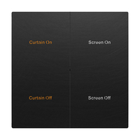 Interrupteur intelligent KNX standard UE avec couvercle métallique, panneau à bouton-poussoir, alimentation 24V DC, contrôle de gradation, options multicolores, 86x86mm