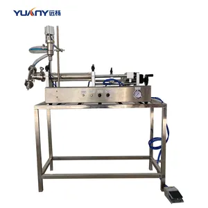 Semi Auto Container Bottling Dairy Sauce Tomato Hopper Filling Machine