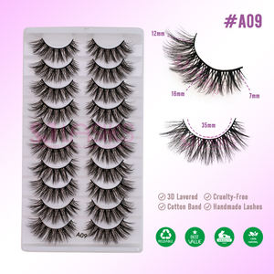 Offre Spéciale faux cils moelleux en gros dramatique Faux cils de vison vaporeux soie faux cils Multipack cils - Product Image 5