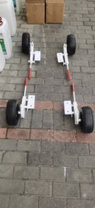 Roues en caoutchouc pneumatiques de 8 pouces <span class=keywords><strong>Roulettes</strong></span> de portique de levage pour <span class=keywords><strong>roulettes</strong></span> de conteneur de <span class=keywords><strong>but</strong></span> de football de meubles - Product Image 3
