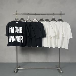 Envío de 7 días en stock 100% Coton Heavyweight Impresión personalizada Camisetas de gran tamaño para hombres Camiseta en blanco Boxy Drop Shoulder Streetwear - Product Image 1