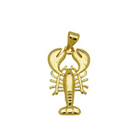Nouvel accessoire de pendentif en cuivre plaqué or 18 carats sur le thème de l'océan, avec homard, étoile de mer, conque, tortue marine et coquille Saint-Jacques, vente en gros.