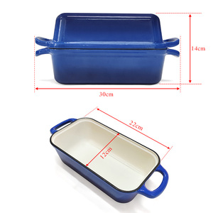 Molde para Pan de <span class=keywords><strong>Hierro</strong></span> <span class=keywords><strong>Fundido</strong></span> <span class=keywords><strong>Esmaltado</strong></span> con Doble Asa, Ideal para Hornear en Casa y Pan Casero - Product Image 5