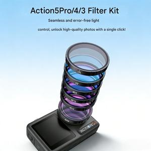 Polariseur en verre optique UV ND8/ND16/ND32/ND64 / Filtre <span class=keywords><strong>Black</strong></span> <span class=keywords><strong>Mist</strong></span> / Filtre étoile pour caméra Osmo Action 5 <span class=keywords><strong>Pro</strong></span>/Action 4/3 - Product Image 2
