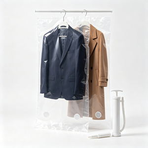 Clear PVC Garment Bag Zipper Clothes Cover Soft Transparent Storage Protector for Suit Jacket Coat Travel - Product Image 3