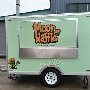 Camion à gaufres au <span class=keywords><strong>prix</strong></span> d'usine, remorque alimentaire mobile à gaufres de 3 m avec système d'eau et prise EU - Product Image 1
