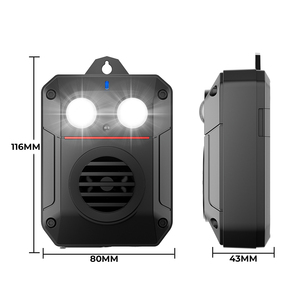 2025 nóng bán mạnh mẽ động vật Repeller siêu âm mole Repellent IP 65 không thấm nước ánh sáng đèn <span class=keywords><strong>flash</strong></span> có hiệu quả lái xe đi động vật - Product Image 2