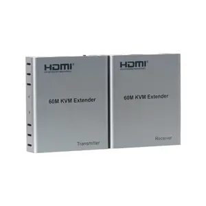 1080P 60m HDMI发射器接收器USB KVM HDMI扩展器，通过5e类6类扩展器HDMI到局域网Rj45，带红外控制电脑笔记本电脑