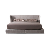 Italienisches Luxus-Schlafzimmer-Set in Queen-Size mit modernem Design, verstellbarem Sofabett, maßgefertigtem Holzrahmen, Stauraum und 1 Jahr Garantie