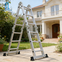 Échelle pliante multifonction en aluminium |   Échelle télescopique en A pour la maison et la construction |   Escalier portable antidérapant