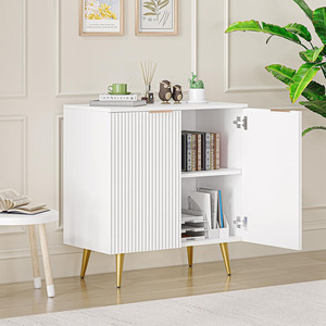 Table console en bois multifonctionnelle Credenza Accent Cabinet Sideboard avec finition peinte à la bombe pour <span class=keywords><strong>buffet</strong></span> ou rangement à la maison - Product Image 5