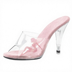 Nightclub 10cm Bride Peep Toe PU Transparent Sexy Fetish <b>Pole</b> Bar Drag <b>Dance</b> Striptease Elegant Women Summer Sandals - Product Image 2