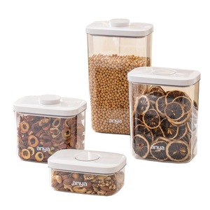 Anya tủ lạnh trong suốt nhựa tổ chức kín Stackable lưu trữ hộp Thùng Jar đặt nhựa không khí chặt chẽ thực phẩm lưu trữ <span class=keywords><strong>container</strong></span> - Product Image 1