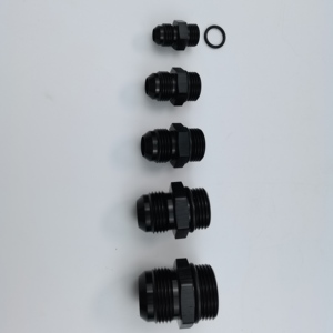 Haofa 6AN Flare To 6AN ORB Nam O-<span class=keywords><strong>ring</strong></span> Boss Bơm Nhiên Liệu Đường Sắt Bộ Điều Hợp Lắp Nhôm Đen - Product Image 4