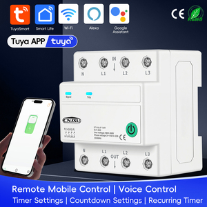 63A 4P Tuya Wifi Smart MCB, 4รีเลย์ตัด L & <span class=keywords><strong>N</strong></span>, รีโมทคอนโทรลจับเวลานับถอยหลังรอบ AC3X110V/3X230V - Product Image 2