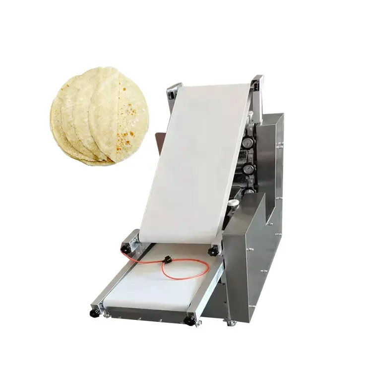 완전 자동 Chapati 제조 기계 피자 반죽 납작 기계 상업용 빵 제조 기계