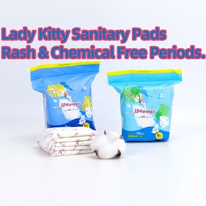 SK OEM-servilletas higiénicas para mujeres, toallitas sanitarias de algodón orgánico sin sarpullido - Product Image 3