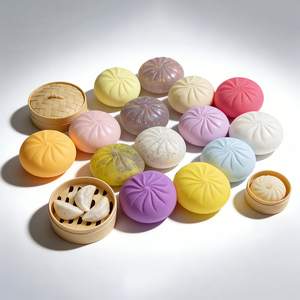 Giocattolo Kawaii Sorpresa Sorridente, Scatola Misteriosa Colorata Virale, Mini Squishy Gigante Glitterato a Forma di Raviolo - Product Image 1