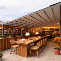 Auvent en aluminium, protection solaire, bioclimatique, extérieur, imperméable, motorisé, pergola rétractable pour villa, terrasse, jardin, revêtement PVC
