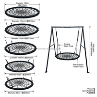 Chaise suspendue ronde ZOSHINE pour l'amusement en plein air, balançoire circulaire en corde tressée en plastique pour enfants