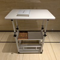 Table de chevet mobile en MDF à montage facile, hauteur réglable, avec roulettes, multifonctionnelle, bureau d'étude pour étudiants, support pour ordinateur portable
