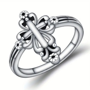 Elegante Anello Vintage Effetto Invecchiato, Design Minimalista, Gioielli da Donna alla Moda, per Uso Quotidiano, Regalo Chic - Product Image 5