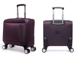 <span class=keywords><strong>กระเป๋า</strong></span>เดินทางล้อ<span class=keywords><strong>ลาก</strong></span>อลูมิเนียมอัลลอยด์แบบมีคันชัก ขนาด 18 นิ้ว สำหรับขึ้นเครื่องบิน ทำจากโพลีเอสเตอร์ - Product Image 4