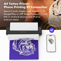 Mesin Printer Stencil Tato Termal Portabel Nirkabel USB & BT OEM/ODM Set Kertas Transfer A4 Dengan Ponsel/Tablet/PC