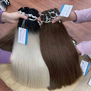 Couleur Ombre en vrac de très haute qualité à alignement des cuticules cheveux en vrac extensions de cheveux humains - Product Image 3