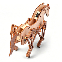 Set de Construcción de Modelo de Caballo 3D, Madera de Abedul Sostenible, Actividad Montessori, Juguete Educativo Resistente, Caja de Engranajes