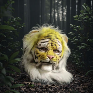 หน้ากากสัตว์ยางลาเท็กซ์ขายส่ง หน้ากากสยองขวัญสำหรับฮาโลวีน หน้ากากแฟนซีรูปหัวเสือ ชุดคอสเพลย์สัตว์ - Product Image 4