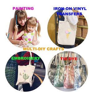 Custom logo Printed Reusable Colorful Blank <b>Plain</b> Shopping Recycled Cotton Canvas Tote <b>Bags</b> - Product Image 6