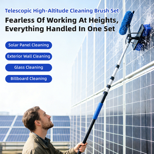 Sistema de Limpieza Telescópico Multiusos de Largo Alcance, con Cepillo para Limpieza de Paneles Solares y <span class=keywords><strong>Limpiacristales</strong></span> - Product Image 6