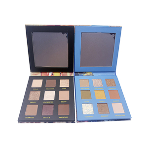 Kustom 9 warna kosong Makeup Eyeshadow palet Logo Anda sendiri menekan 25Mm lubang warna memilih <span class=keywords><strong>Ruby</strong></span> Rose Shadow palet - Product Image 4