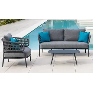Rasen Sitz stuhl Luxus Outdoor Pool Möbel Set Seils tühle Grau Outdoor Lougr Sofa