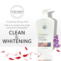 Gel Douche Corporel Apaisant ODM Marque Privée Oem au Lait de Chèvre Calendula Rose Lavande Parfum Fleur de Rose Gel Douche Corporel