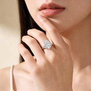 Anillo de Plata de Ley 925 Antideslustre, Chapado en Rodio, con Circonita Brillante, Talla Ajustable, Anillo de Moda - Product Image 4