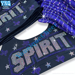 Discount Sale Cheerleading Hotfix <strong>Custom</strong> <strong>Rhinestone</strong> Heat Transfer Design Iron On <strong>T-shirt</strong> - Product Image 1