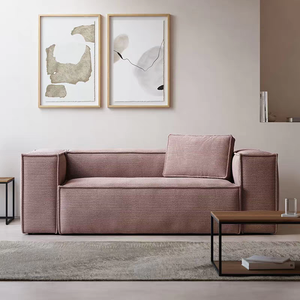 Bán Buôn 2 Chỗ Ngồi Loveseat Cho Không Gian Nhỏ Màu Xanh Lá Cây Trong Nhà Đồ Nội Thất Nhà Phòng Khách Vải Chân Không Nén Sofa - Product Image 2