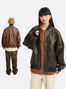 <span class=keywords><strong>Giacca</strong></span> in <span class=keywords><strong>Pelle</strong></span> Unisex Stile Americano Retrò Vintage, <span class=keywords><strong>Oversize</strong></span>, per Motociclisti, Invernale di Alta Qualità - Product Image 3