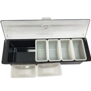 Organizador de Condimentos de Plástico de 6 Compartimentos <span class=keywords><strong>JIM</strong></span> <span class=keywords><strong>BEAM</strong></span> para Condimentos de Bar, para Buck Buffalo Trace Bulleit Bulloch Lade - Product Image 4