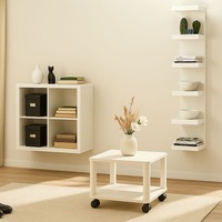 Mesa Auxiliar Móvil Blanca de Dos Niveles Personalizada de Fábrica con Ruedas, Mesa Auxiliar Rodante para Sofá, Estante de Almacenamiento para Sala de Estar y Dormitorio